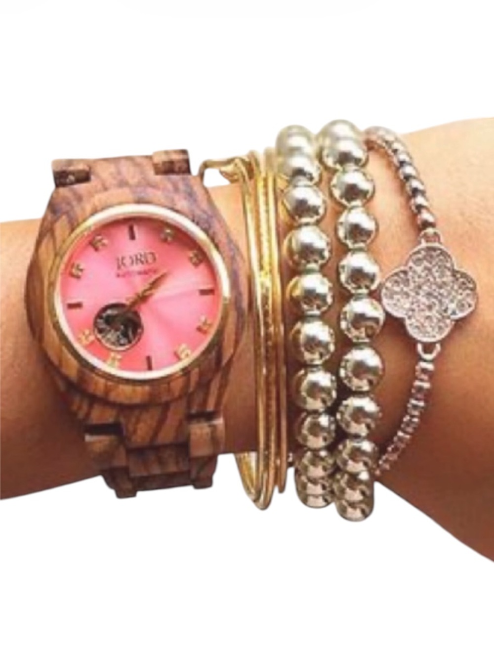 JORD Rose Gold Automatic Seagull 100%Natural Wood Strap & Case ⭐️⭐️⭐️⭐️⭐️